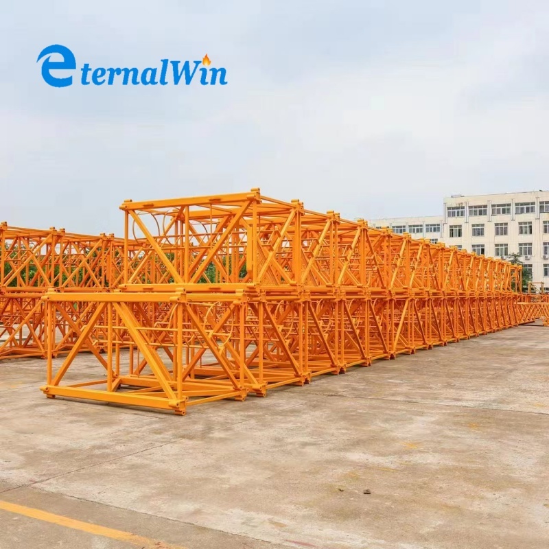 Trolley Speed 0-40 Mmin Tower Crane Featuring Mast Section Dimension 2x2x3m and Main Material 160x16mm Angle Steel for Heavy Lifting
