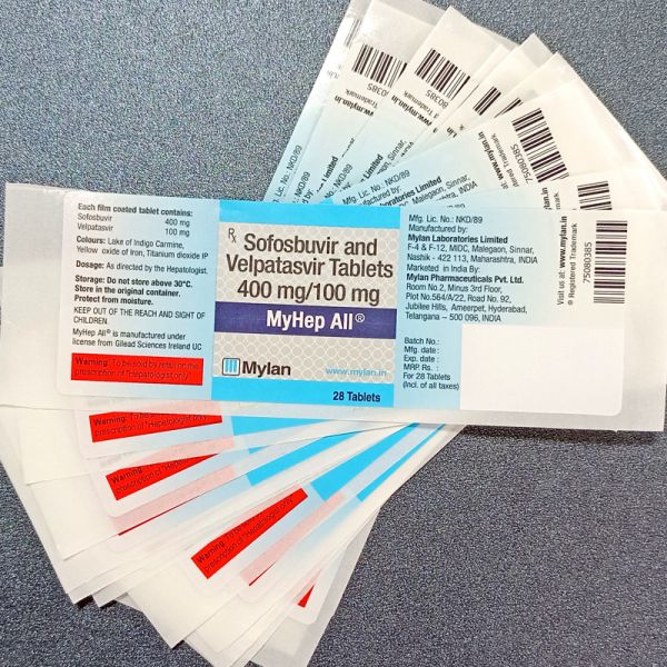 Waterproof Synthetic Paper Pharmaceutical Pill Bottle Label Sticker Custom Printed