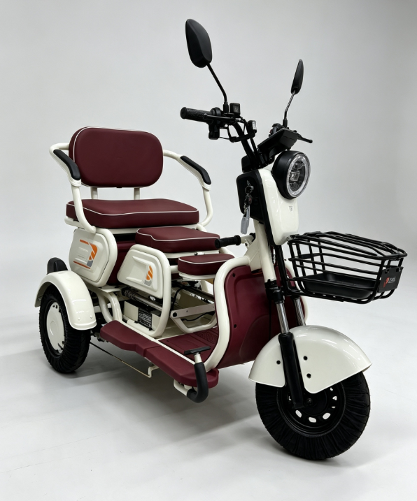 Steel Body Family Pick-up Electric Tricycle with 300-8 Tubeless Tire and Multiple Power Options