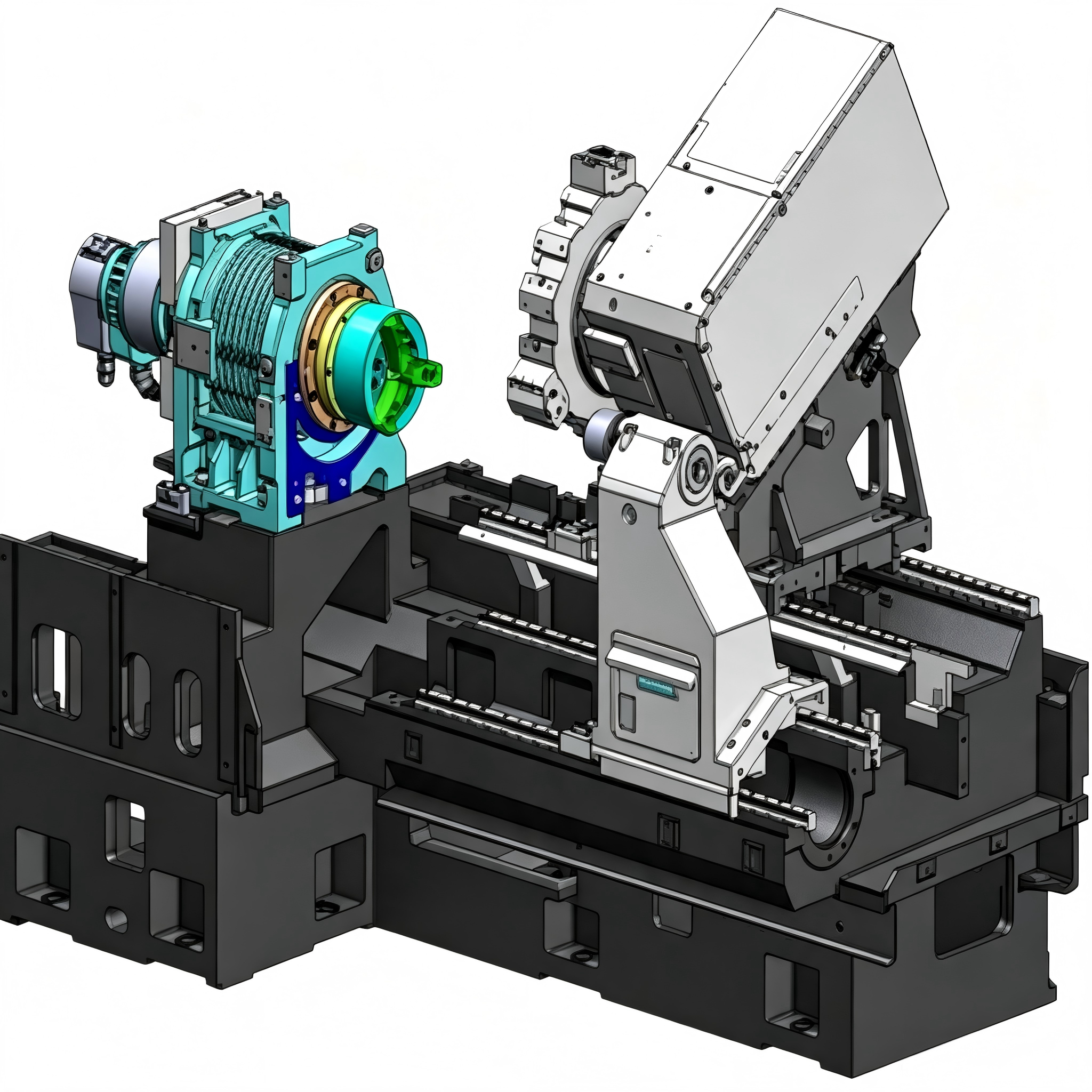 High‑efficiency Processing of automotive nuts CNC Turning Center Dual Spindle CNC Lathe