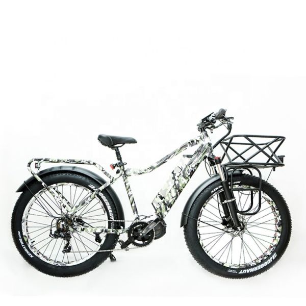 26 BaFang 1000W 48V 14AH Electric Fat Tire Middle Motor Mountain Bike for USA Market