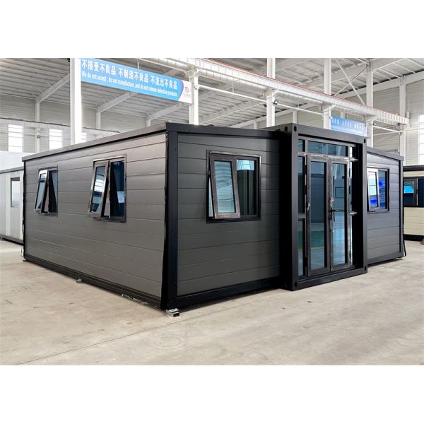 20-foot gray carved board expansion container house