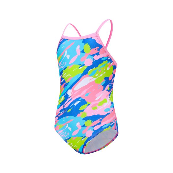 UPF 50+ Breathable Girls Swimwear Kids Swimsuit Machine Washable Comfort