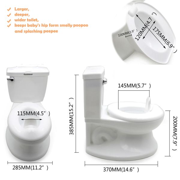 Large Square Type Multifunction Childrens Pink/White/Blue Potty Toilet with Music Toys