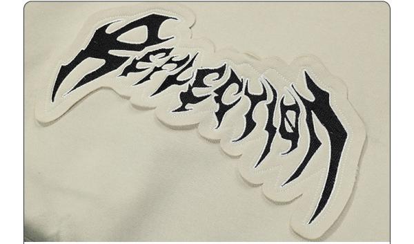 500gm Tricoteado Patch Oversized Embroidery Logotipo Vintage Homem pullover com capuz suéter masculino
