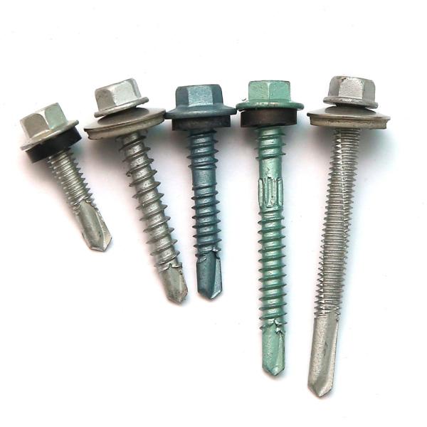 HDG Electroplating Hex Head Stainless Steel 410 Self Drilling Screws Zinc Plated Sandblast Electric