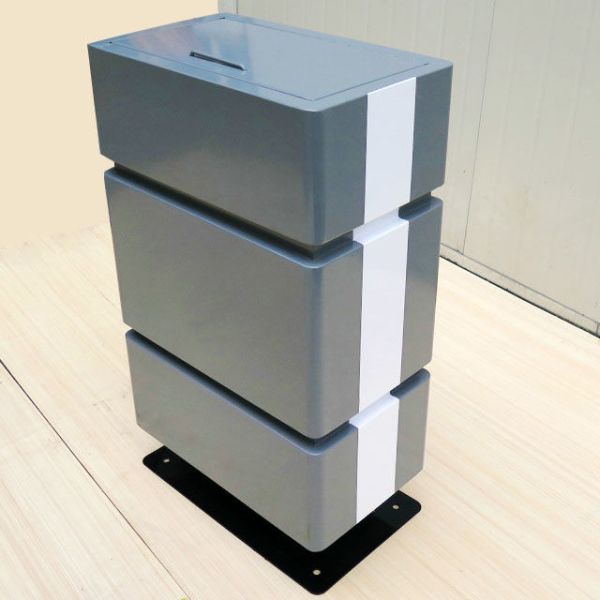 Gray Square SGS Certificate 850mm Steel Outdoor Trash Can