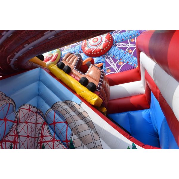 Ferris Wheel Inflatable Fun City With Digital Printing , Childrens Jumping Castle