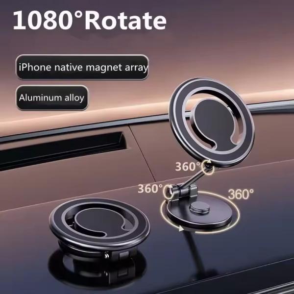 1080 Magnetic Car Phone Holder Magnet Car Bracket Mount Cell Smartphone Support in Car For iPhone 15 14 13 12 11 Samsung