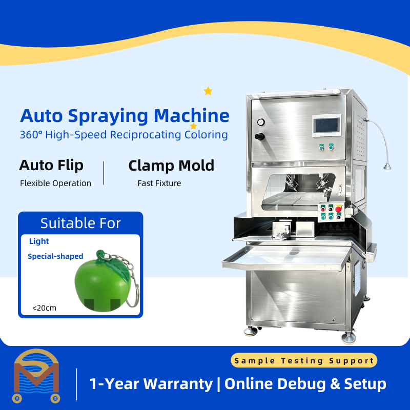 Automatic Spray Painting Machine, Coating Equipment for Plastic Green Apple Toy Surface Spraying