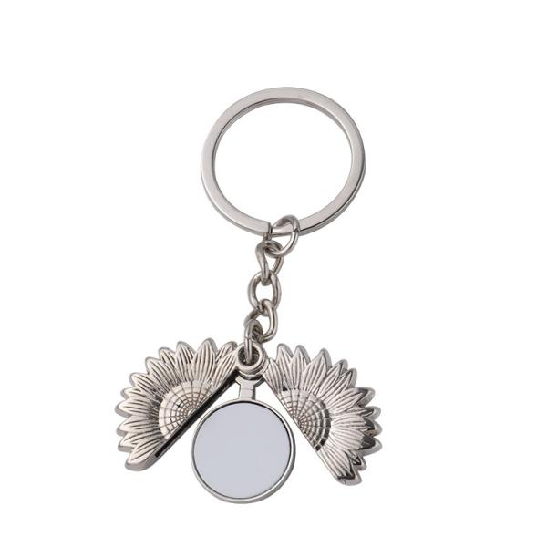 La chaîne de clés sous-limatée sous forme de tournesol, les ailes d'ange, le porte-clés pour l'impression par transfert thermique
