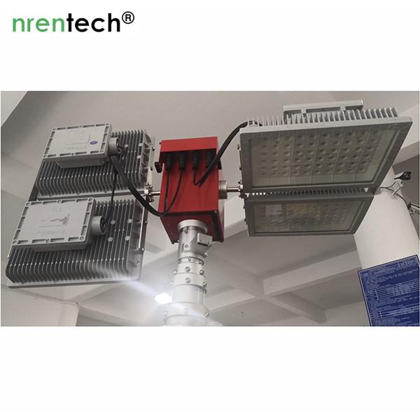 pneumatic telescopic mast light tower independent tilt and turn unit 4x120W LED-DC12V/24V power supply