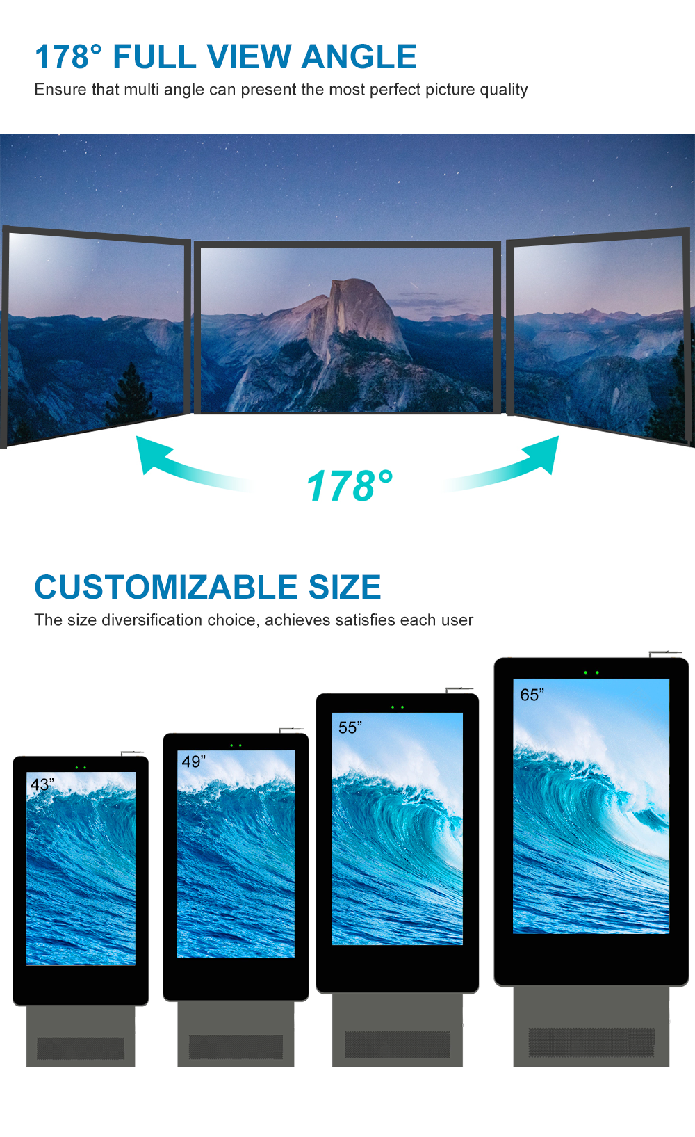 55 inch Outdoor Double sided Digital Signage