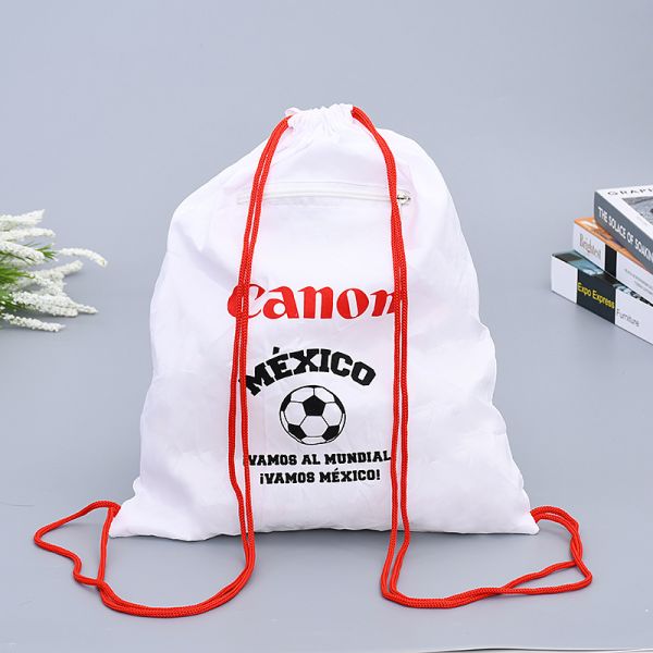 Fashion Style Custom Recycled Polyester Drawstring Gym Bag for Sports and Fitness