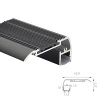 LED Profile Aluminium Extrusion Profiles For Cinema Theatre Step Light Black Anodized