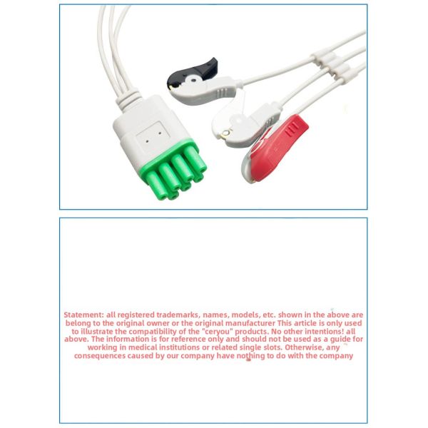 Beijing Maibang MB8000 Hailiying Te-4000X Tel100 Dynamic Telemetry EOS Disinfecting Type Compatible 3-Lead Medical Consumables