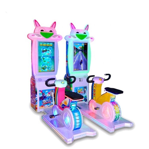 Speed Bike Arcade Video Game Machine Amusement Kiddie Ride With 32 LCD Screen