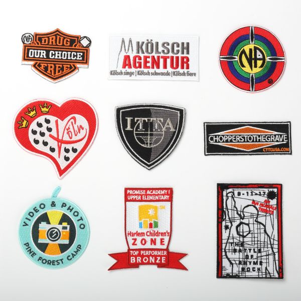 Custom Woven Chenille 3D Logo Embroidered Iron On Patches for Clothing Customization