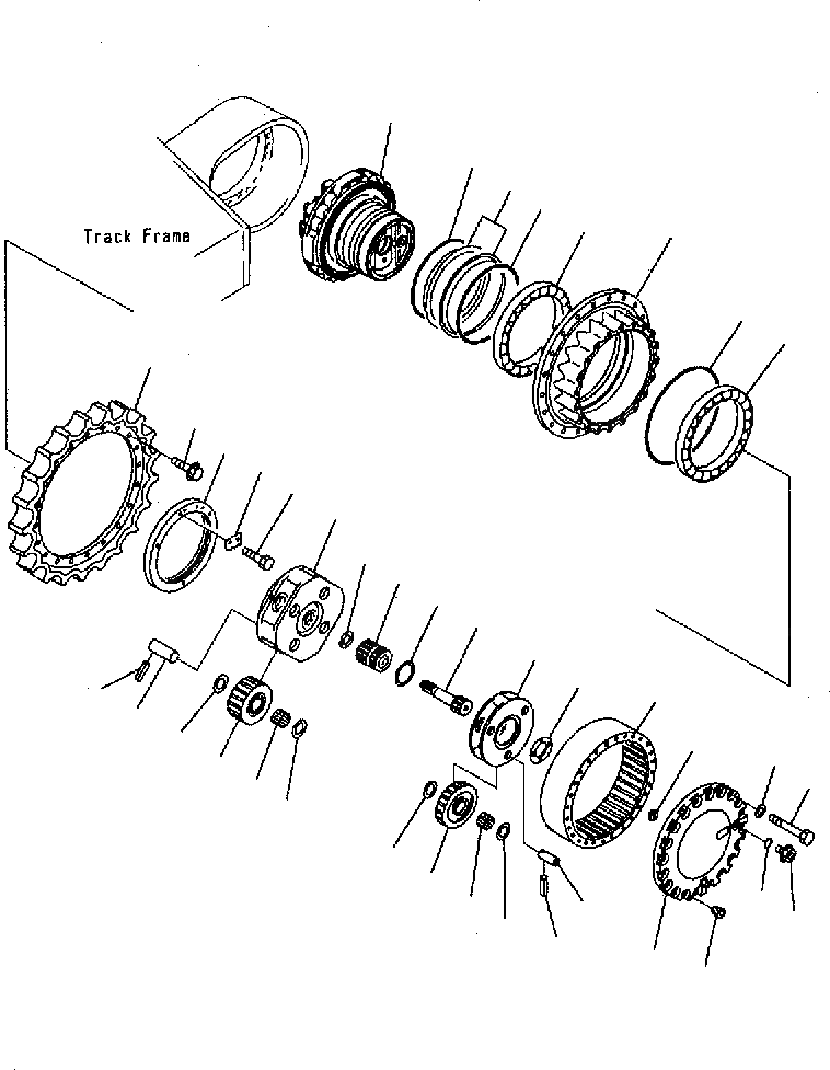 207-27-00371 207-27-00441 Для экскаватора Komatsu PC300-7 340NLC-7 360-7 Транспортная сборка Финальный привод Оригинальный транспортный двигатель