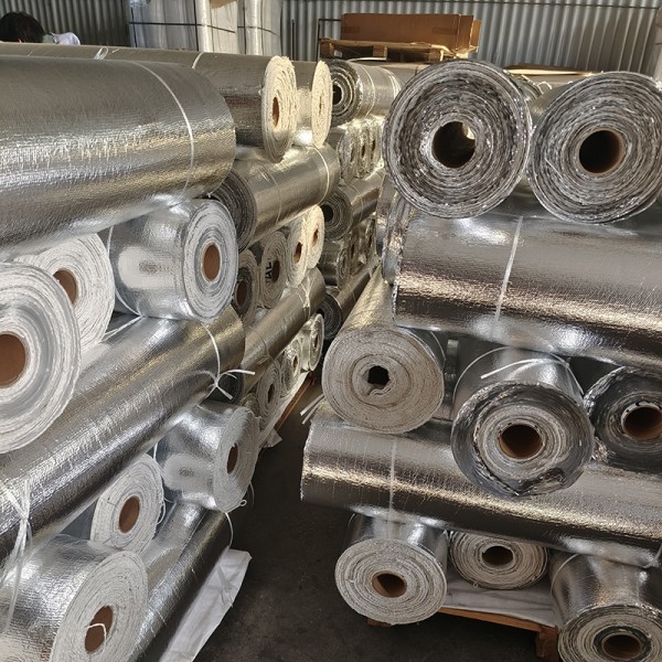 Silicone Rubber Coated Aluminum Foil Fiberglass Cloth Laminated Fireproof
