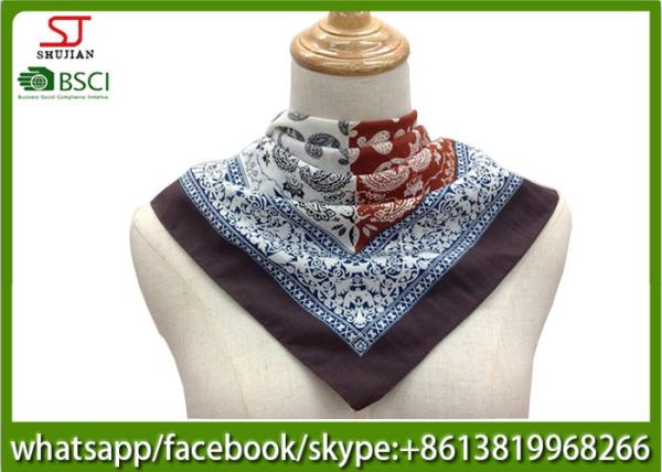 55*55cm 65%cotton 35%polyester imitated silk digital print squre scarf fashion hot sale best price