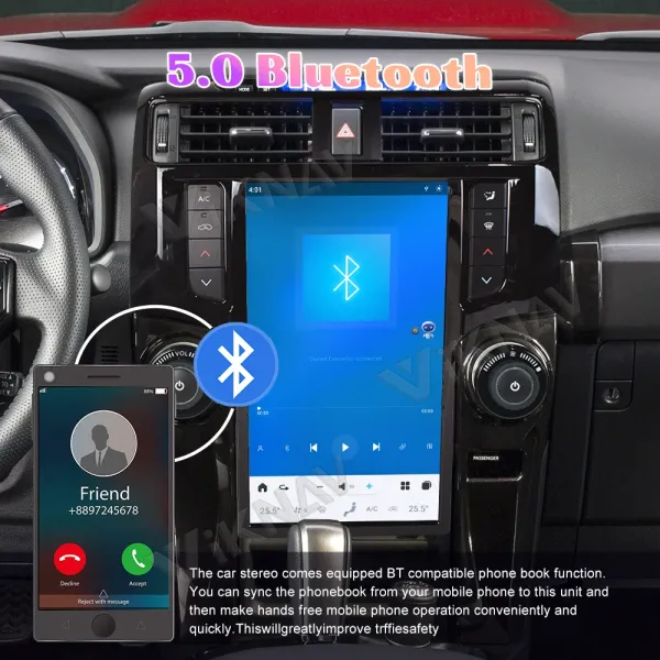 2 Din Android Мультимедиа Автомобиль GPS Toyota 4runner Радио стерео 2009-2019 Приемник Carplay