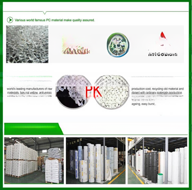 6mm-14mm Толщина PC Медоносные солнечные панели Полые листы для крыши