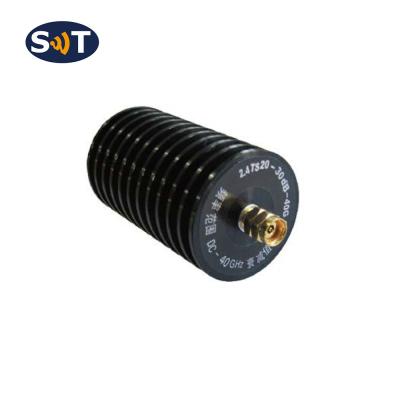 Atenuadores fixos coaxial de 20 W DC - 40 GHz Conector Atenuador de 2,4 mm