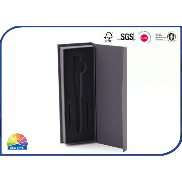 Магнитным черным прикрепленная на петлях прямоугольником подарочная коробка крышки для упаковки ручки