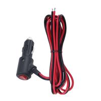 Plugue macho para acendedor de cigarro de carro 12V com interruptor liga/desliga, cabo 18AWG