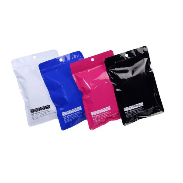 Waterproof Packing k Bags , 120 Microns OEM Custom Frosted Zipper Bags
