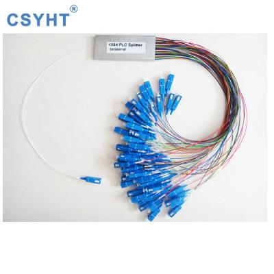 Tubo de aço audio do PLC 1x8 do divisor do cabo da fibra ótica durável para o projeto da rede FTTH