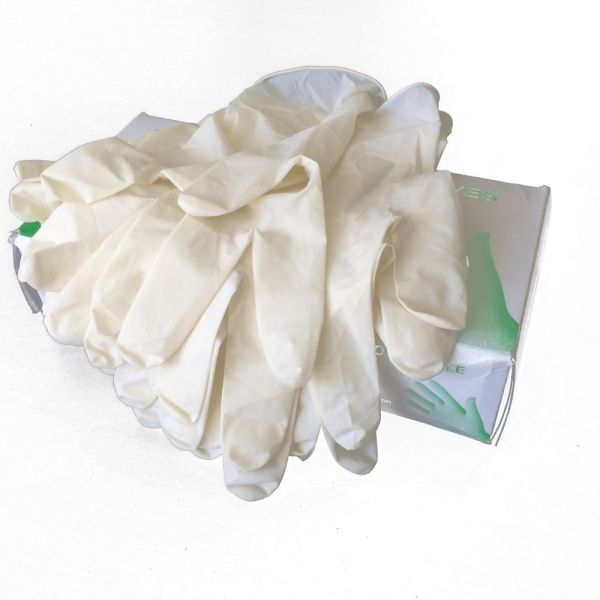 Disposable Non Sterile Latex Examination Gloves Natural White CE/ISO13485