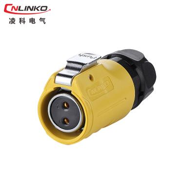 Cnlinko M20 Quick Connector Cable 12v 20A 3 Pin Battery Connector Industrial Plug 3 Pin Pin Socket Connector