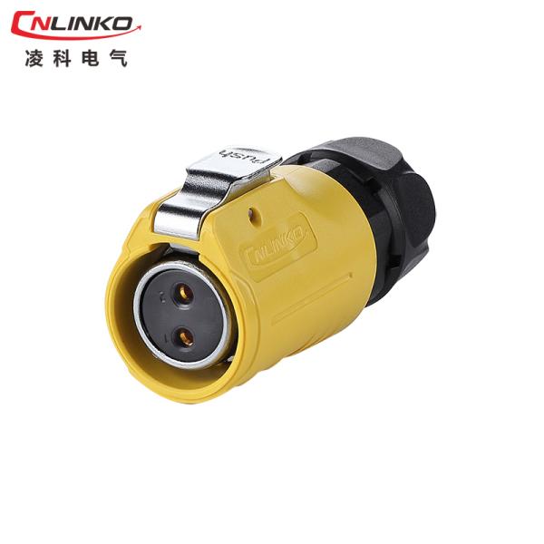 Cnlinko M20 Quick Connector Cable 12v 20A 3 Pin Battery Connector Industrial Plug 3 Pin Pin Socket Connector
