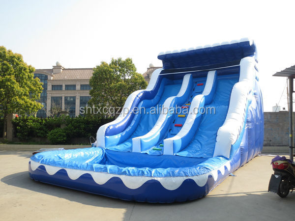 Long Double-lane Pool Water Slide Inflatable Water Slide