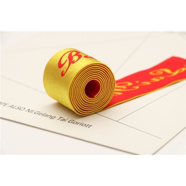 Home Textile custom logo Jacquard elastic Spandex  Nylon Bags underwear bra tape webbing band for men boxer waist band garment