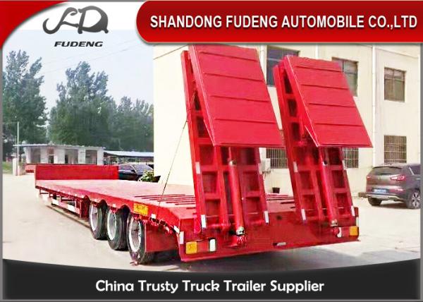 Gooseneck Lowboy Trailer Semi 3 Axle Carry Heavy Duty Equipment Trailer Low Loader