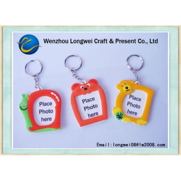 Чеканьте карту держателя бумажную внутри пластикового кольца для ключей Кейчайн/