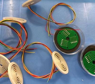 Light 8mm Thickness Pan Cake Slipring 5000RPM Stable Contact Low Torque