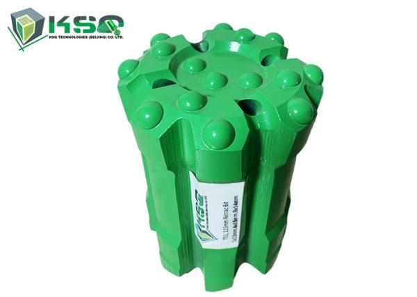 os bocados de broca retráteis da rocha T51 de 115mm rosquearam bocados de botão para Quarrying e minar