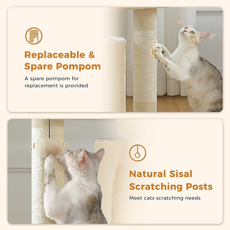 Modern Luxury Halloween Cat Tower Condo Eco-Friendly Wood Rattan Scratching Post Jumping Platforms Indoor Cat Furniture Carton