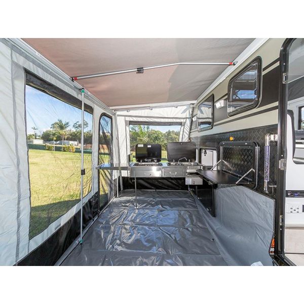 Petites remorques de voyage légères récréatives remorque de camping-car pour 4 personnes multifonctionnelle