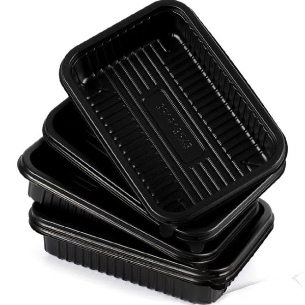 Food Grade Disposable Meat Plastic Tray 500g Blister Customizable With Lid