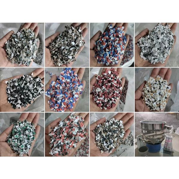 Rubber Coating Decorative Composite Rock Chips Epoxy Floor Flakes 3-6 mm From Hebei