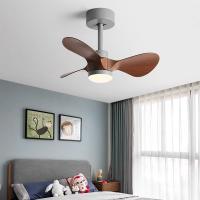 Ventilador de techo pequeño de 20 pulgadas al por mayor de fábrica, luz, retro americano, ventilador eléctrico silencioso, lámpara colgante