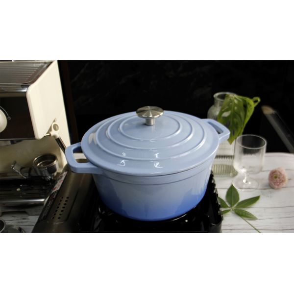 Size 21/24/26/28.5cm Enamel Cast Iron Casserole For Catering