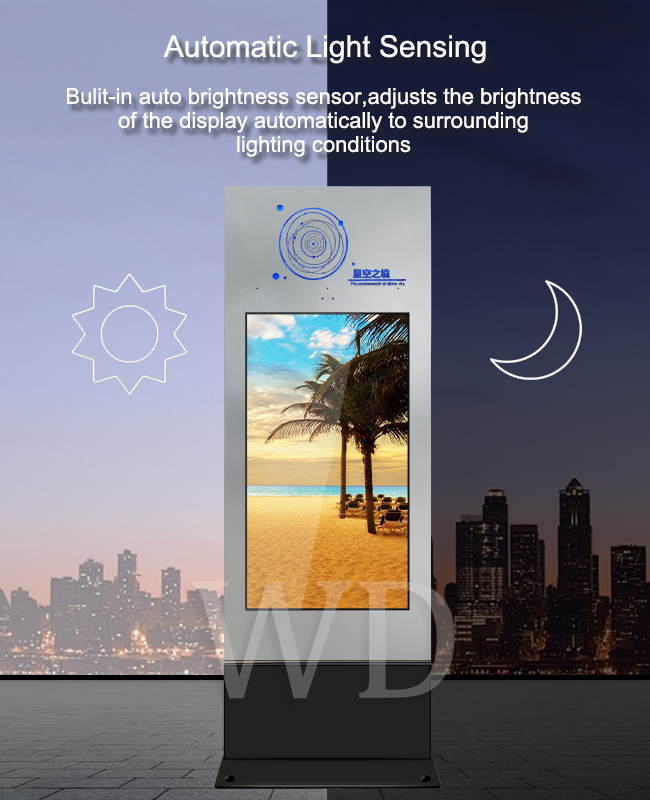 Free Standing IP65 Outdoor LCD Digital Signage SS316 Rustproof IK10 Enclosure