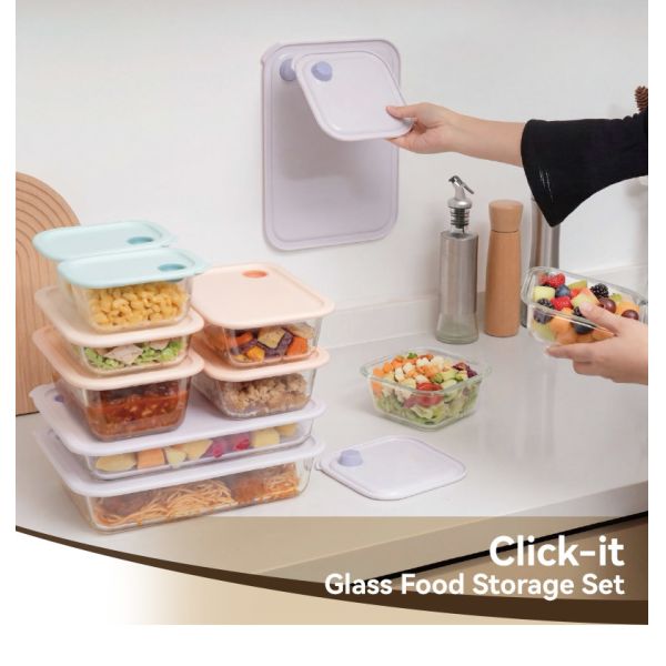 1150ml FDA/LFGB leak-proof borosilicate glass food  storage container with Aesthetic appeal for home goods store