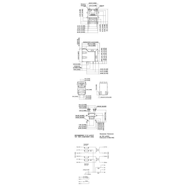 PA46 Housing 10/100 LAN RJ 45 Connector USB2.0 Combo Jack With LED THT Mounting